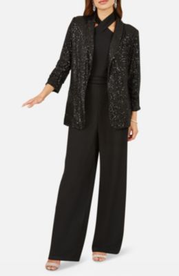 Women's Sequin Blazer With Pockets