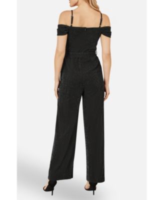 Women's Sparkle Stretch Bardot Jumpsuit