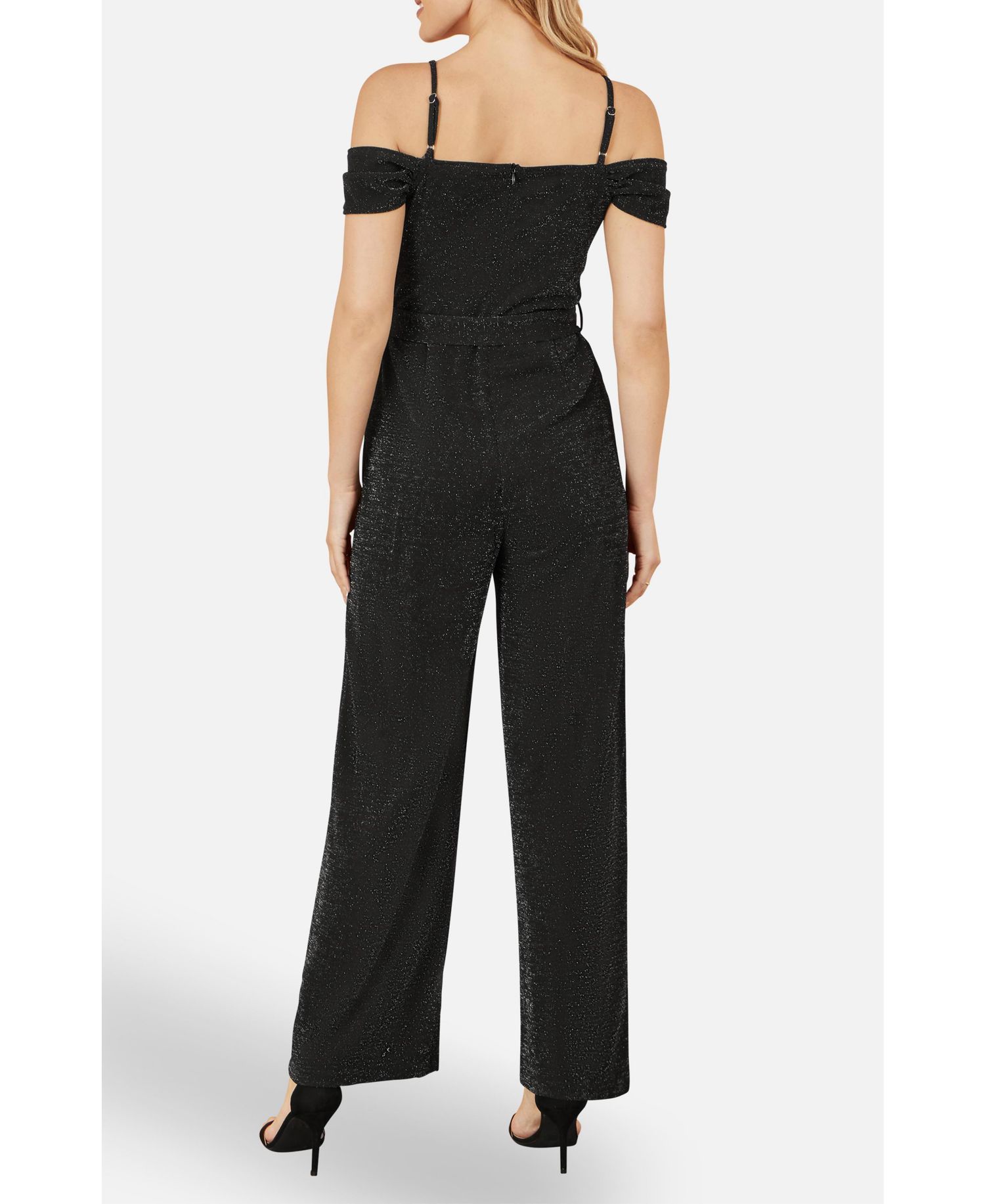 Women's Sparkle Stretch Bardot Jumpsuit