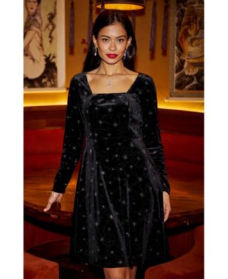 Women's Starburst Foil Print Skater Dress