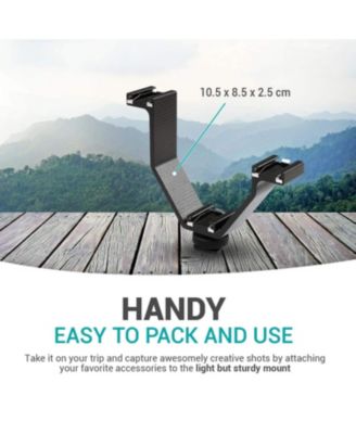 Triple Shoe Bracket - Camera V Bracket for Lights, Monitors, Microphones and More