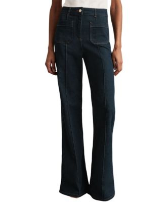 Women's Sakura Patch-Pocket Flared Jeans
