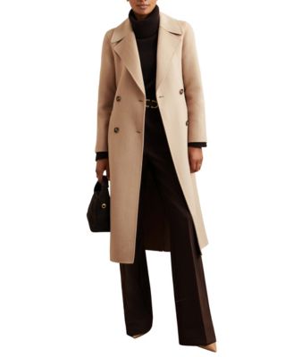 REISS - Women's Double-Breasted Blindseam Wool-Blend Coat