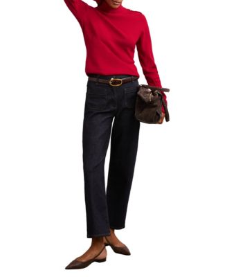 Women's Wool Epaulette Roll-Neck Sweater