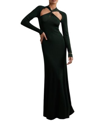 REISS - Women's Cut-Out Knitted Maxi Dress