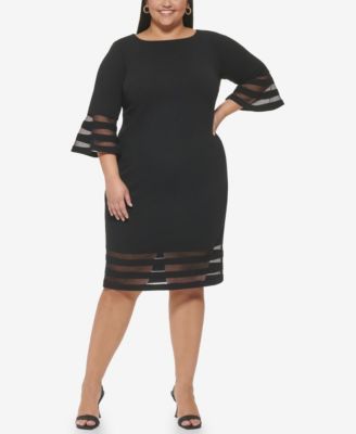 Calvin Klein - Plus Size Boat Neck Midi Dress