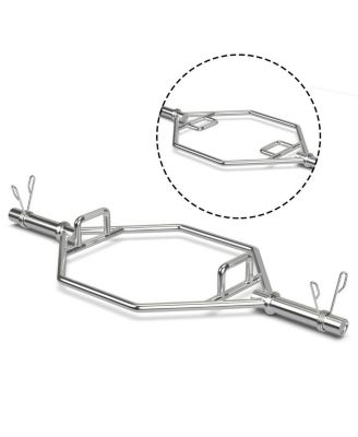 56 Inch Olympic Hexagon Deadlift Trap Bar with Folding Grips Powerlifting