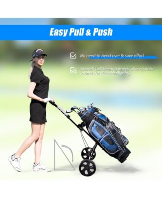 Folding 2 Wheels Push Pull Golf Cart Trolley with Scoreboard