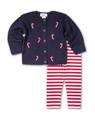 Baby Girls Tops Sweater With Candy Canes
