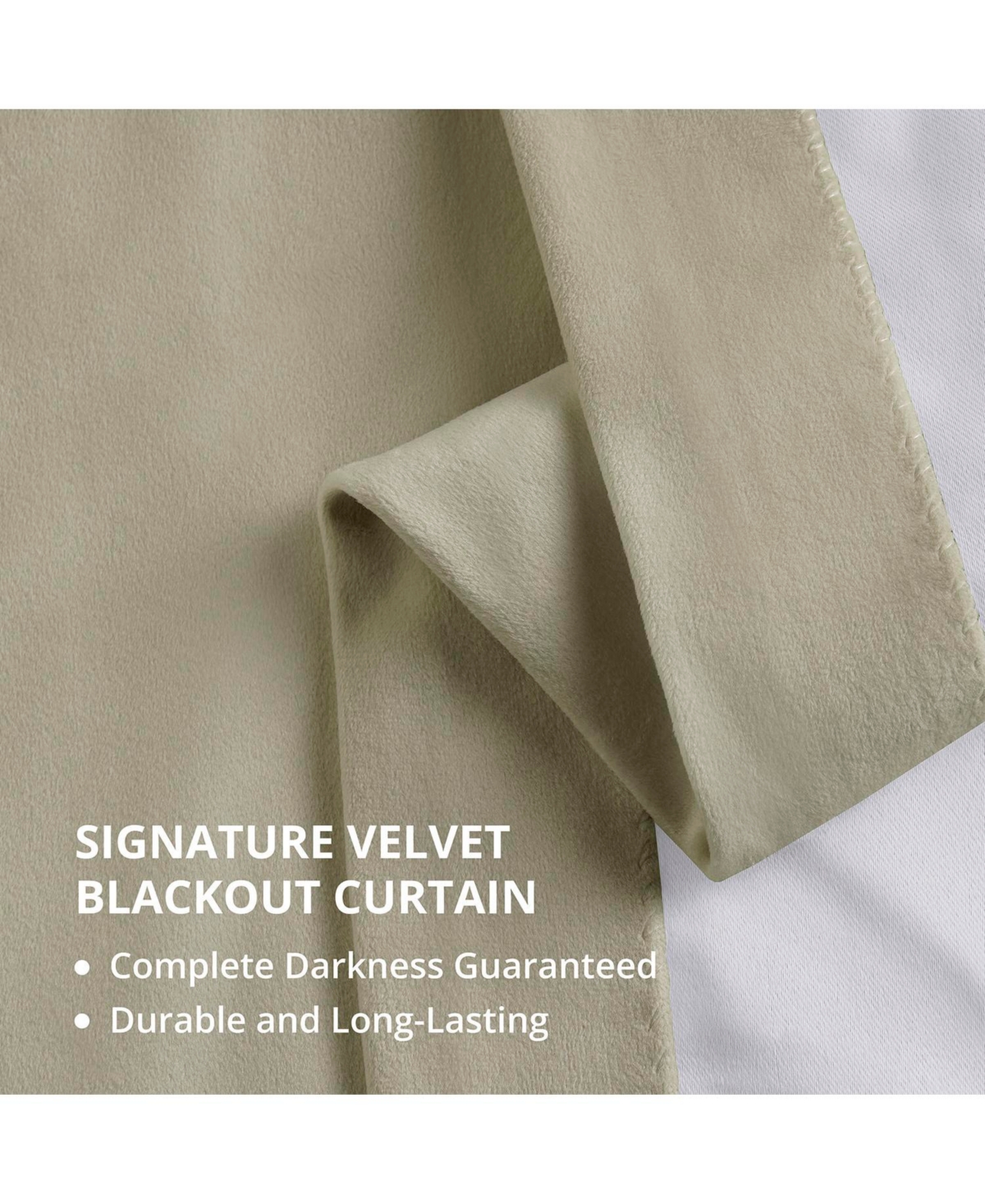 Half Price Drapes Cool Beige Signature Velvet Blackout Curtain
