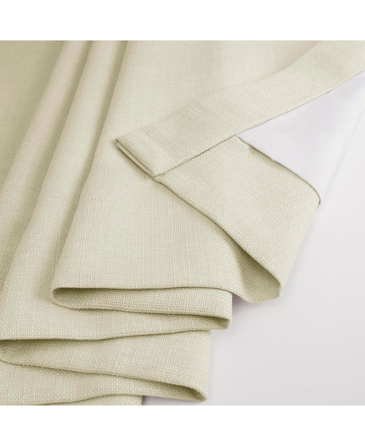 Half Price Drapes Gravity Ivory Italian Faux Linen Room Darkening Curtain