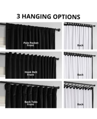 Black Signature Extra Wide Velvet Blackout Curtain