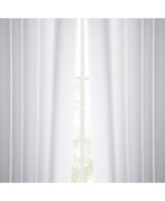 Dove White Italian Faux Linen Room Darkening Curtain