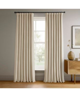 Alabaster Beige Signature Velvet Blackout Curtain