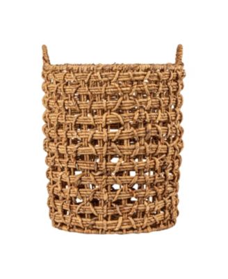 Round Water Hyacinth Baskets, Set of 2