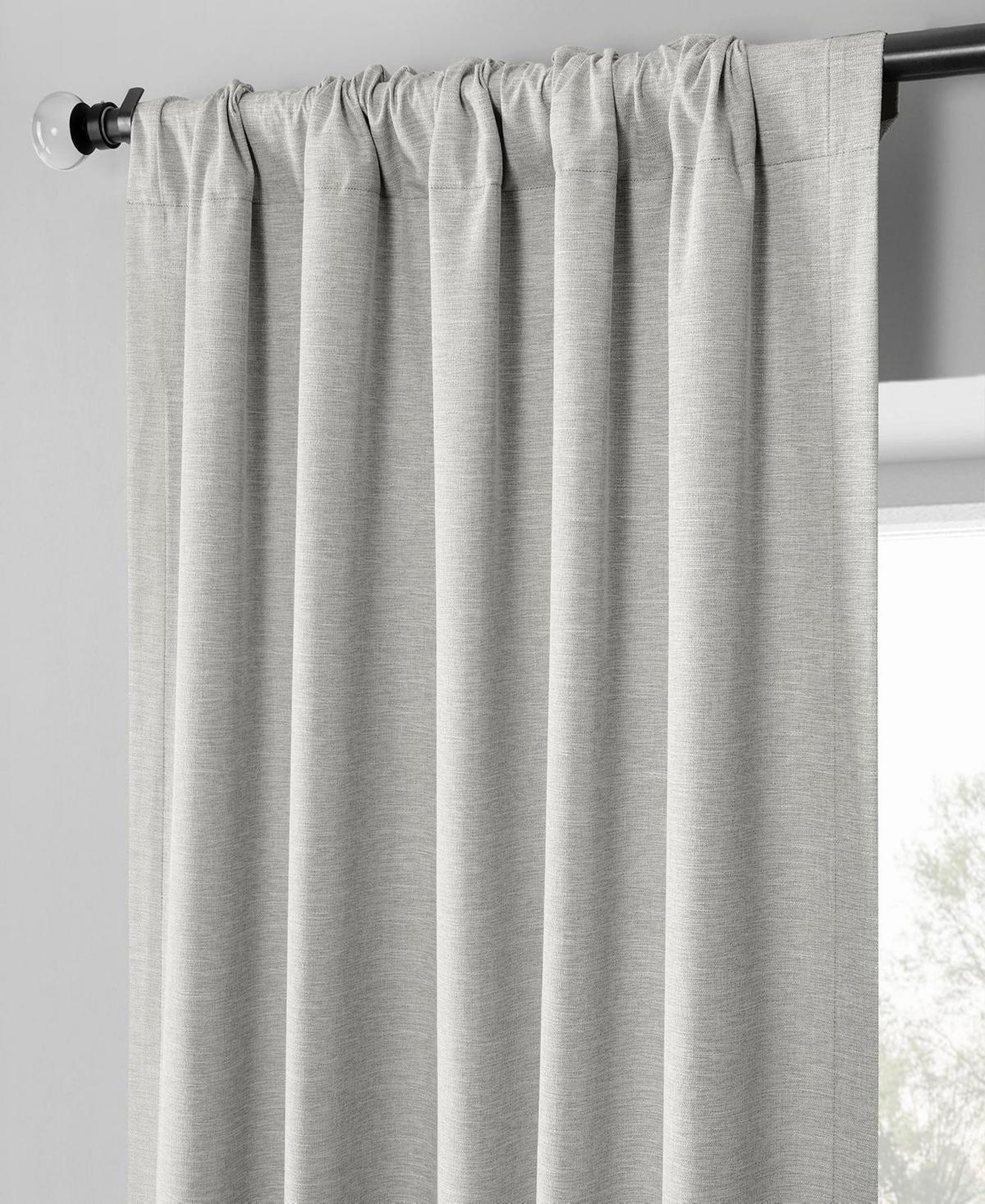 Half Price Drapes Boho Chic Faux Linen Blackout Curtain Pair (2 Panels