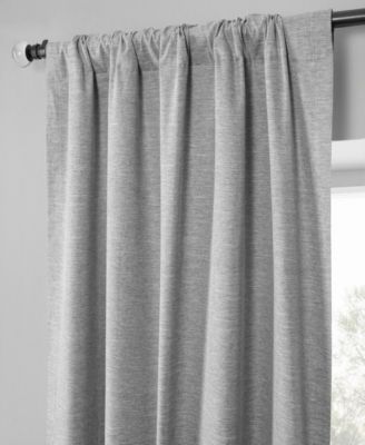 Boho Chic Faux Linen Blackout Curtain Pair (2 Panels)