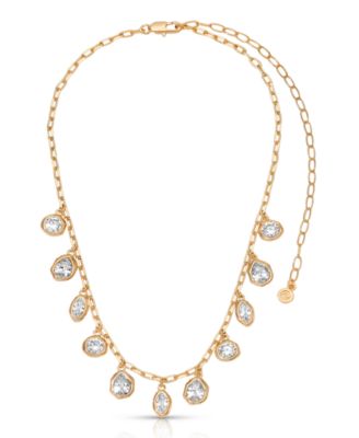 Gold Plated Liquid Crystal Charm Necklace