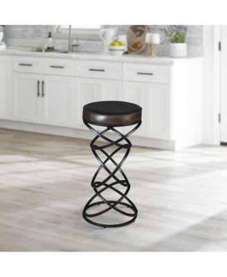 Polaris Leather 30" Bar Stool, Brown