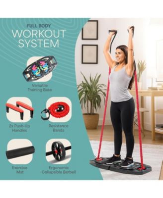Portable Home Gym Kit – Push Up Board with Resistance Bands for Full Body Workouts
