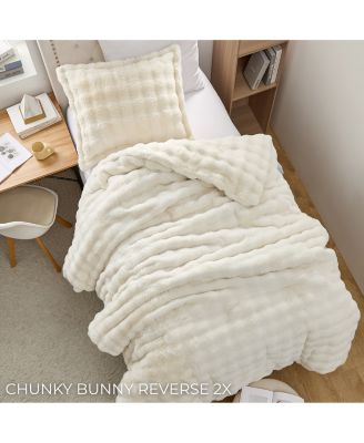 Chunky Bunny on a Snowday Oversized Comforter Set - Chunky Bunny Reverse - Fluffy White