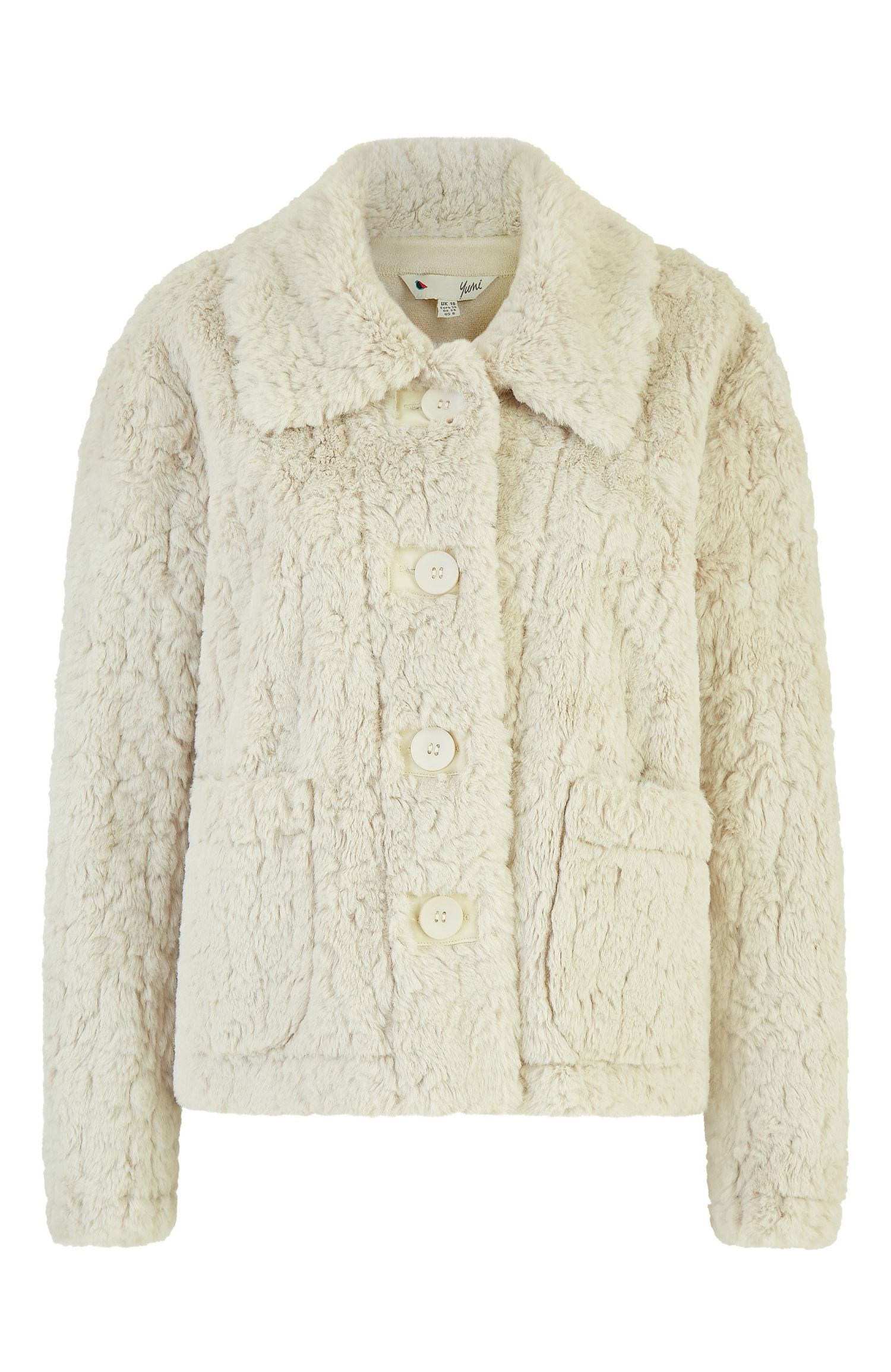 Women's Textured Faux Fur Jacket