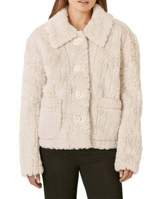 Women's Textured Faux Fur Jacket