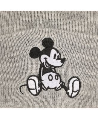 Men's Mickey Mouse Embroidery Acrylic Knit Standard Cuff Beanie