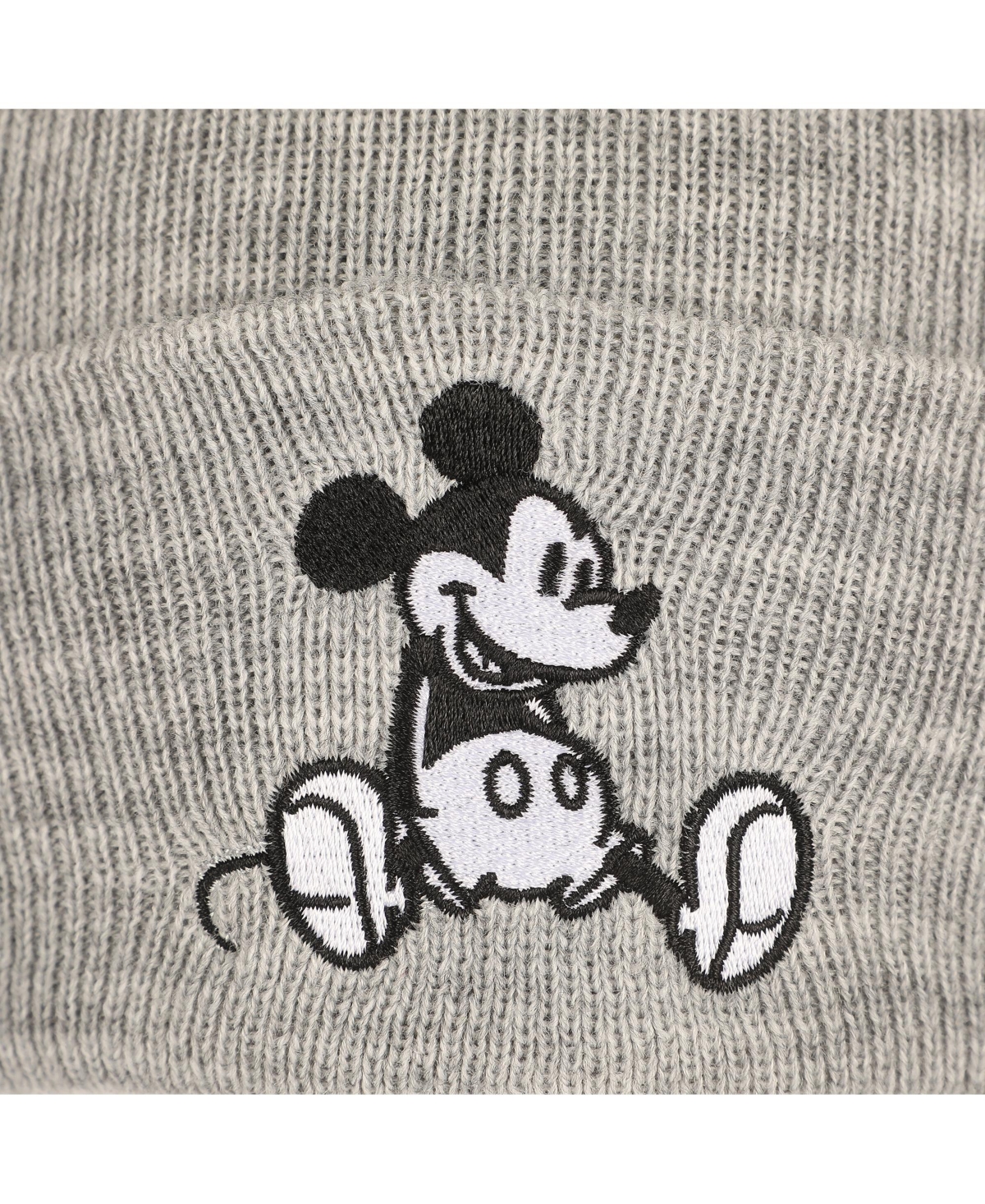 Disney Men's Mickey Mouse Embroidery Acrylic Knit Standard Cuff Beanie