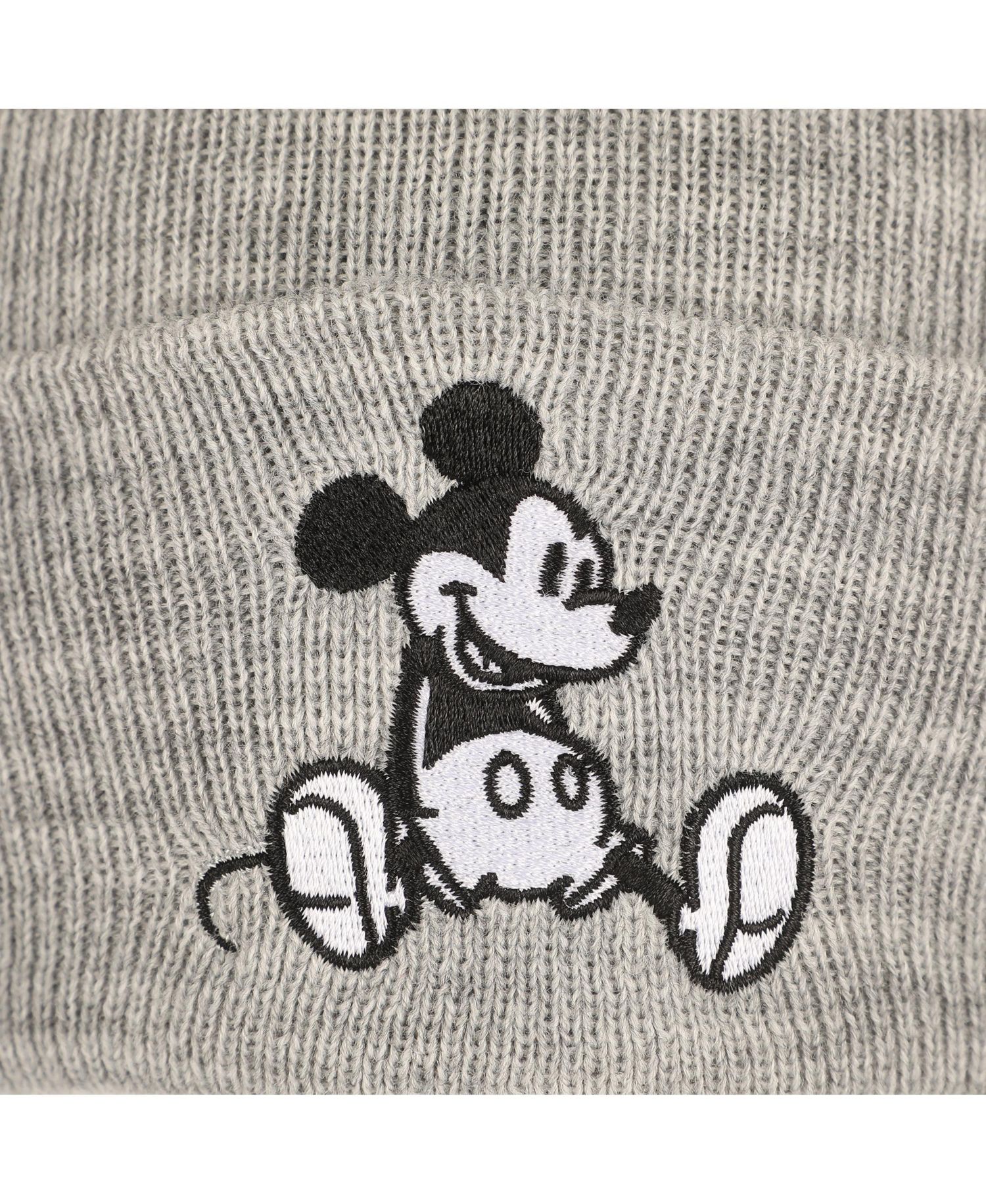 Men's Mickey Mouse Embroidery Acrylic Knit Standard Cuff Beanie