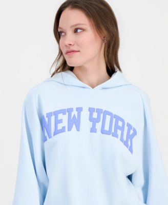 Juniors' New York Puff Print Hoodie Sweatshirt