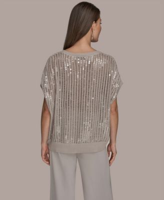 Women's Short-Sleeve Crewneck Sweater