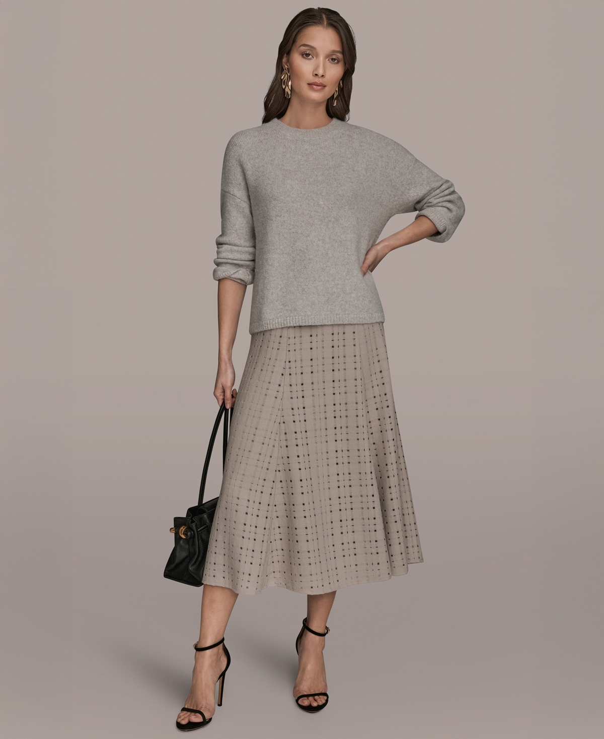 Donna Karan New York Women's Crewneck Oversized Sweater