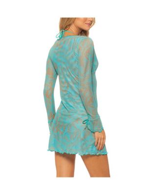 Women's Mesh V Neck Short Cover-up