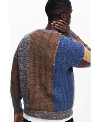 Men's Thick patchwork sweater