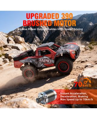 1:14 High-Speed 4WD RC Truck for Kids & Adults, 70km/h Off-Road Car with Dual Shells & LED Lights