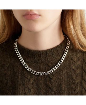 Stainless Steel Curb Chain Necklace