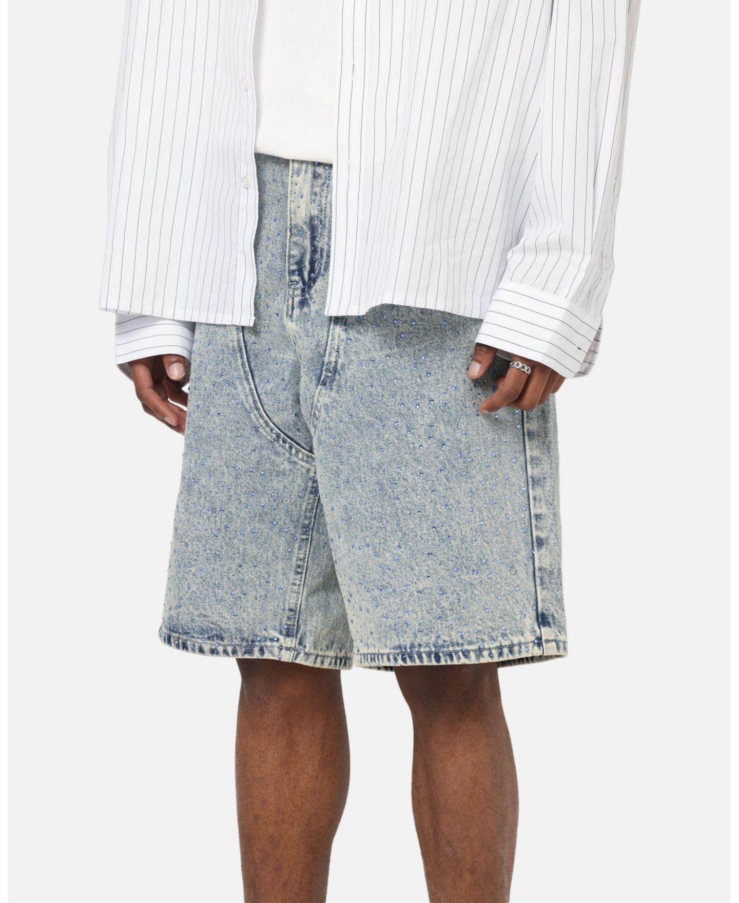 Мужские шорты XXIII Diamond Buckle Back Jorts, цвет: Синий — фото 4