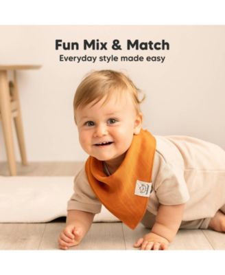 8pk Lumi Muslin Baby Bibs, Bandana Bibs for Baby Boy, Baby Girl, Muslin Drool Bib for Newborn, Toddler