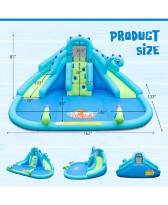 Inflatable Water Slide with Dual Slides and Large Splash Pool and Carry Bag (with 584W Blower)