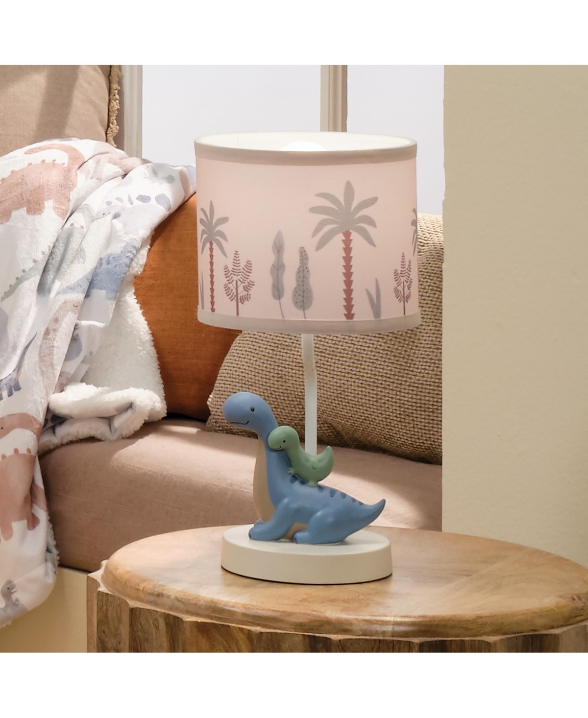 Lambs & Ivy Dino-Might Custom Designed 3D Dinosaur Nursery Lamp with Shade