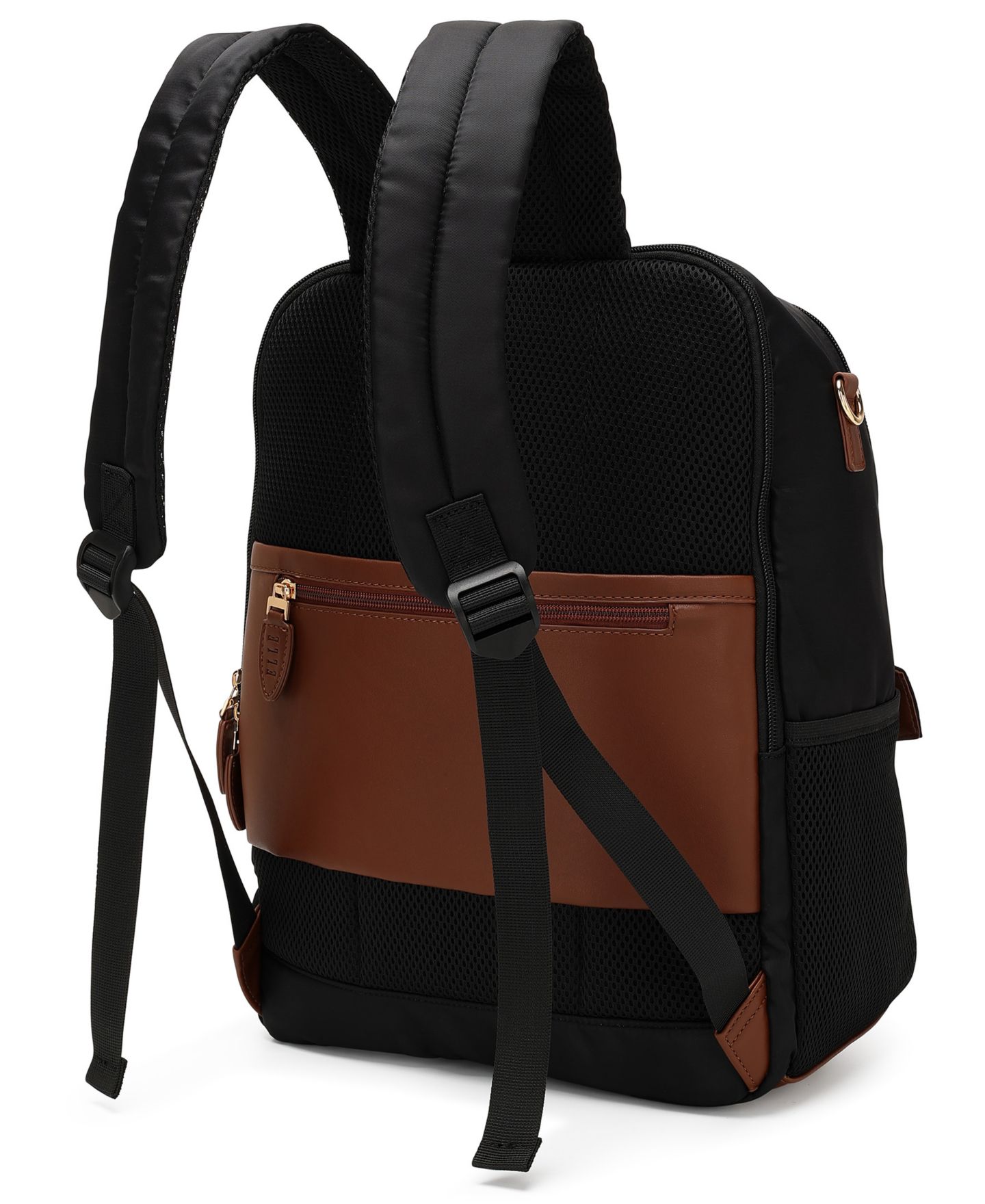 Рюкзак ELLE Luxe Journey 15.5" Twill and Faux Leather, цвет: Чёрный — фото 7