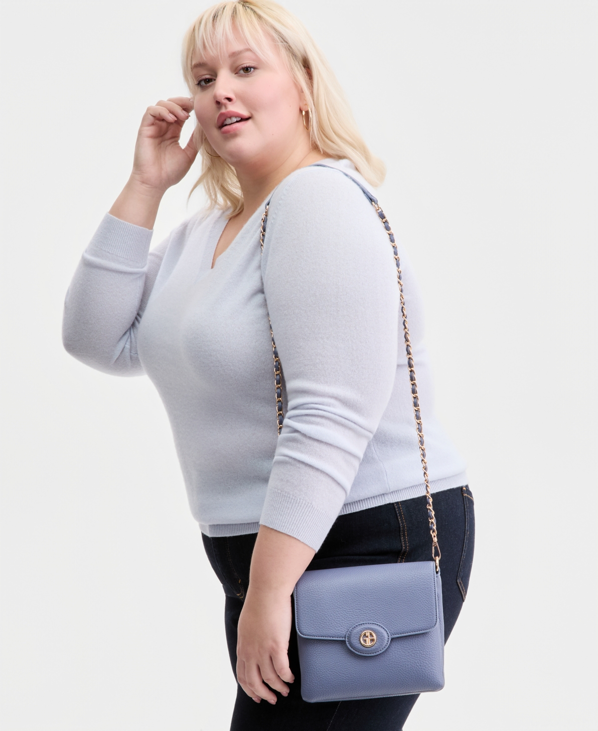 Giani Bernini Pebble East West Small Flap Crossbody, Exclusively at Macy's