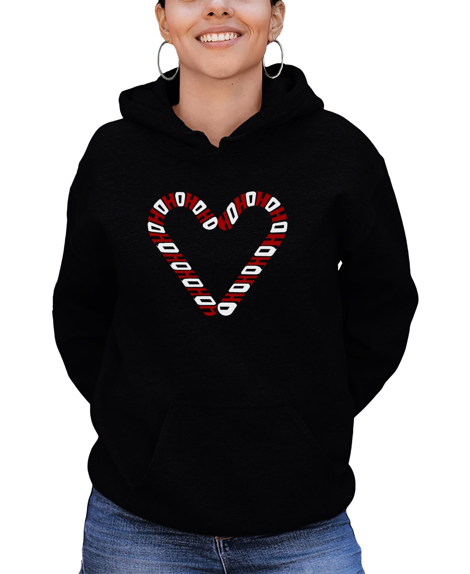 Women's Candy Canes Word Art Long-Sleeve Sweatshirt
