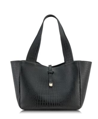 GiGi New York - Mercer Embossed Croc Leather Tote Bag