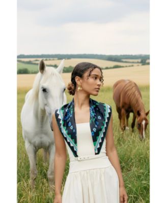 Garden Nocturne Double Sided Silk Scarf