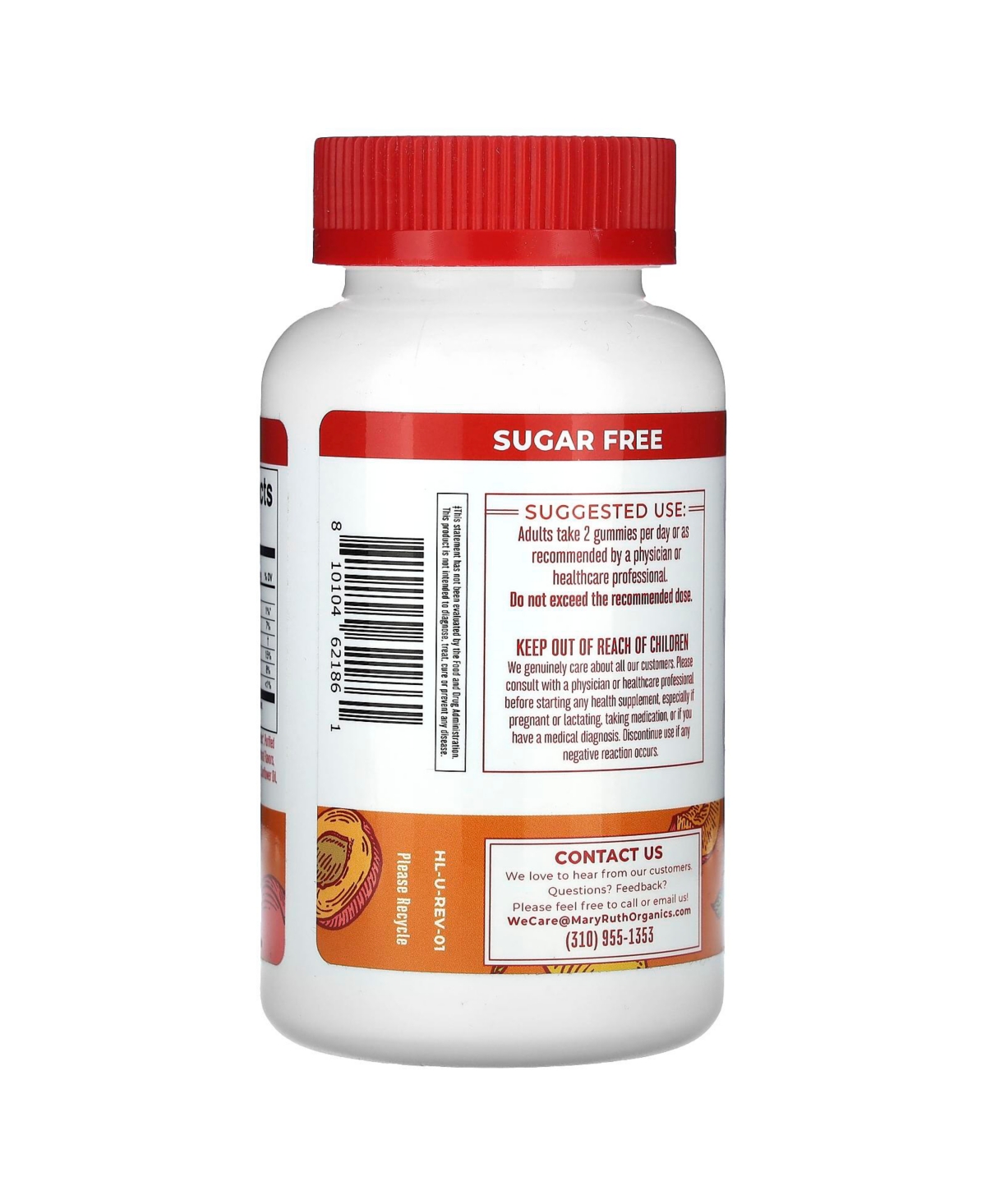 MaryRuth's Calcium Gummies Peach Mango Apricot 200 mg