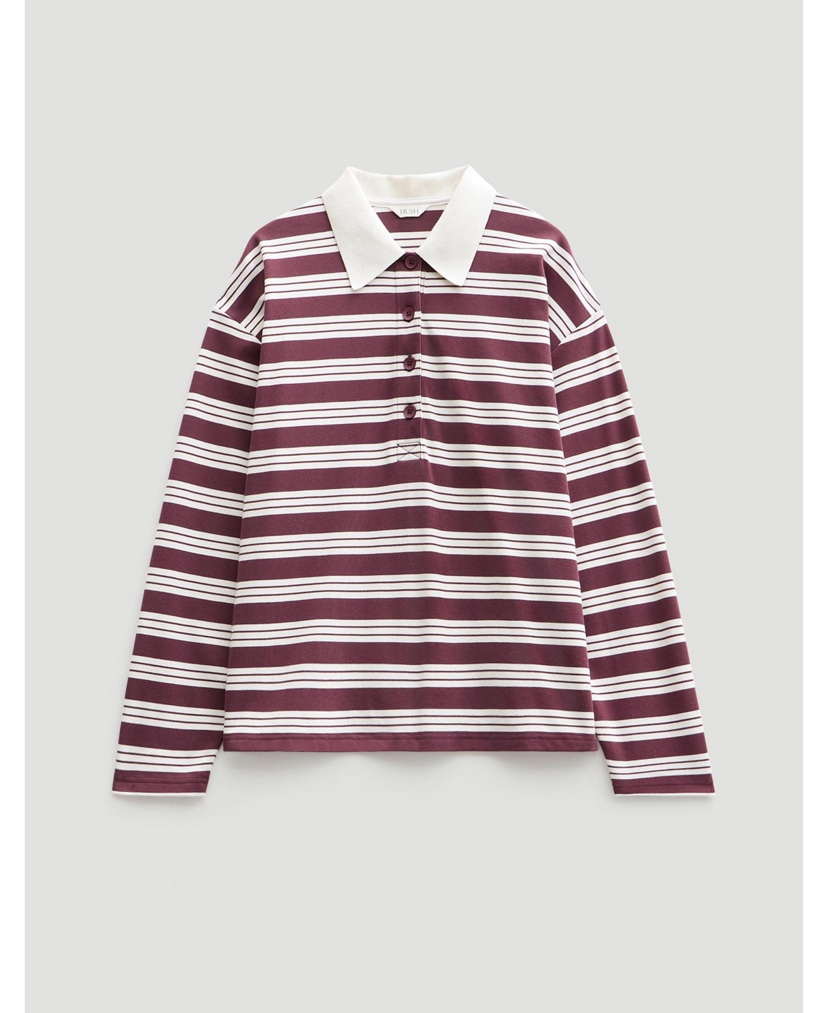 Hush Women's Cotton Striped Polo Top