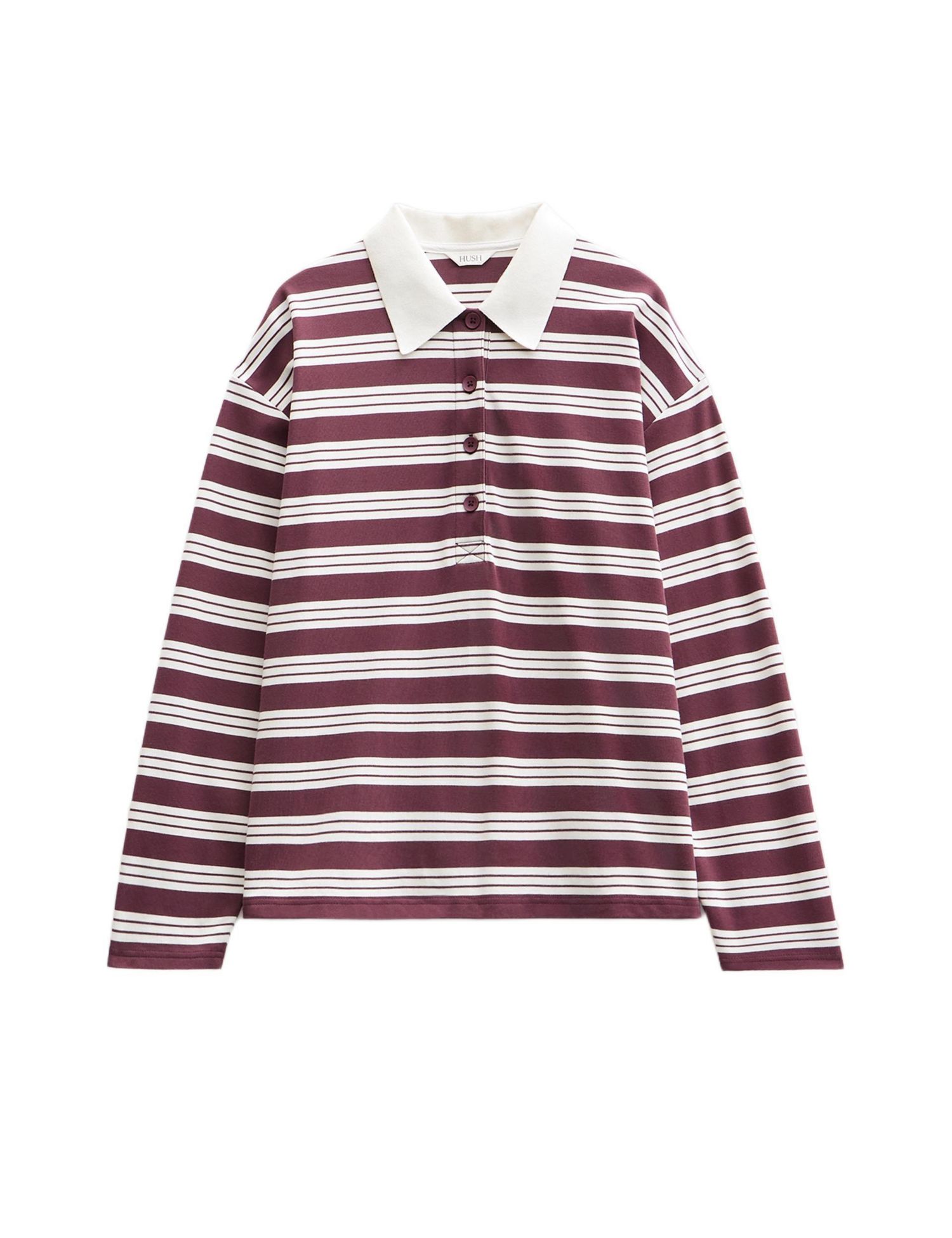 Women's Cotton Striped Polo Top