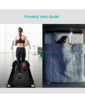 1.0 HP Foldable Treadmill Electric Support Mobile Power